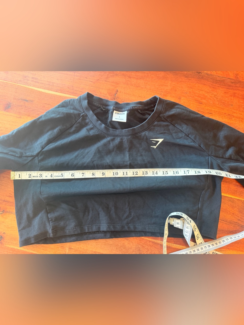 Gymshark Black Cropped Sweatshirt with Small White Logo - Picture 3 of 6